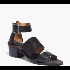 Madewell "Warren" Embossed Snakeskin Sandal